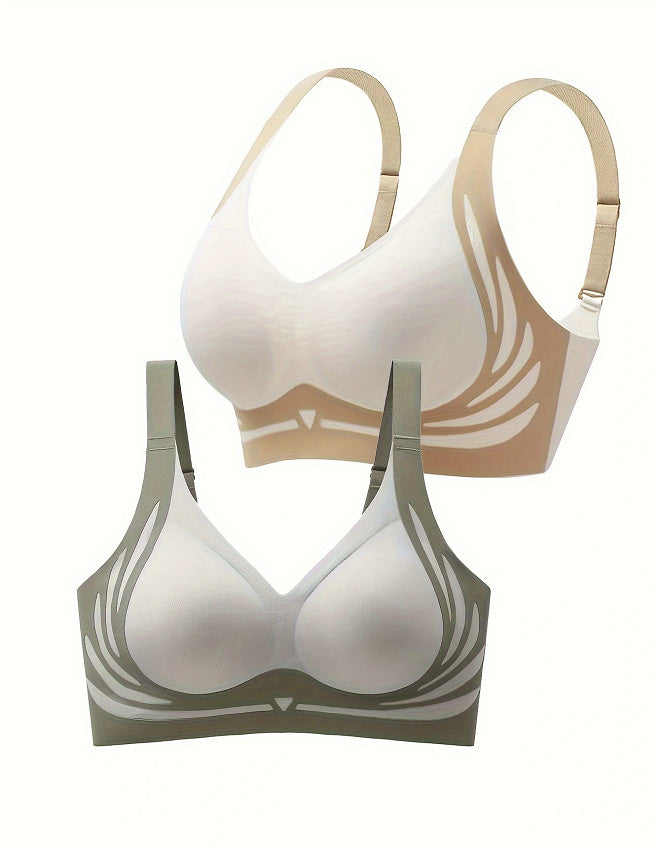Anti-sagging Running Shock-proof Sports Fixed Cup Bra Sports Bra SUIT D