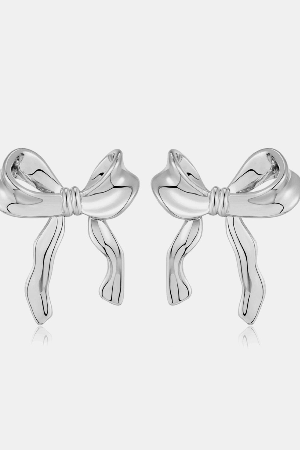 Brass Bow Stud Earrings Earrings