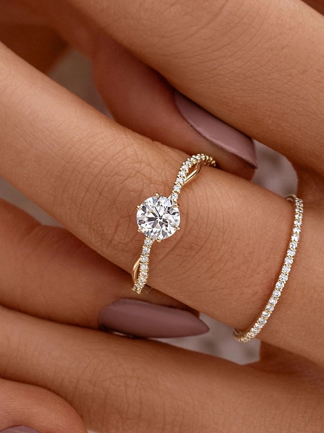 925 Sterling Silver Inlaid Zircon Ring Ring
