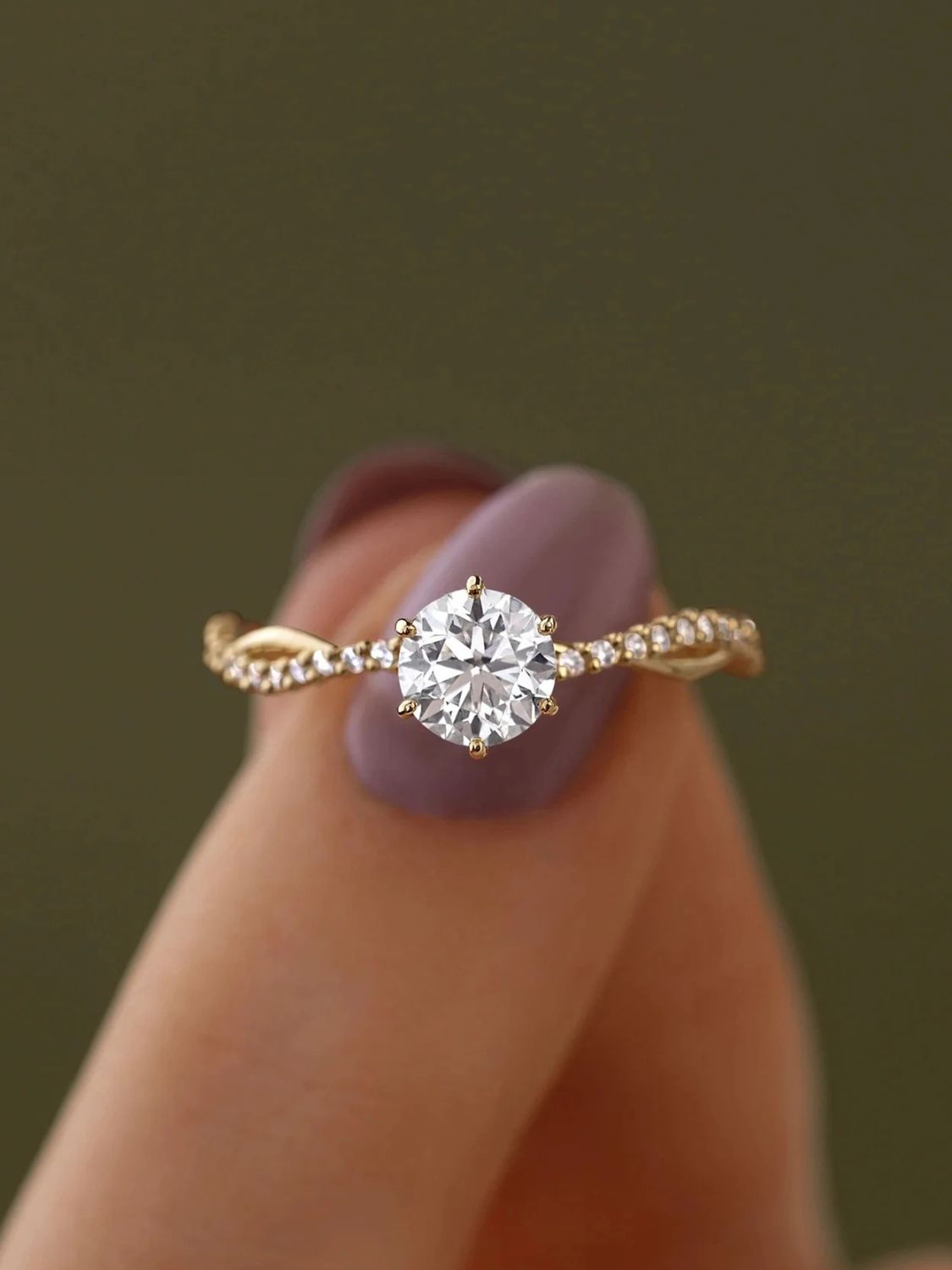 925 Sterling Silver Inlaid Zircon Ring Ring