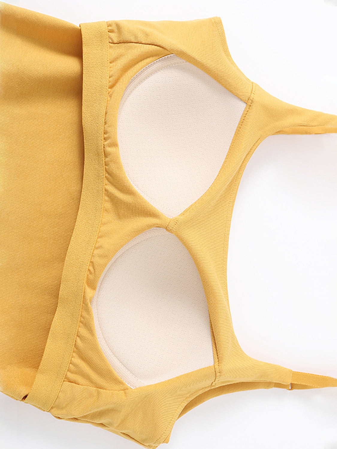 Scoop Neck Cropped Cami with Chest Pads Camisoles