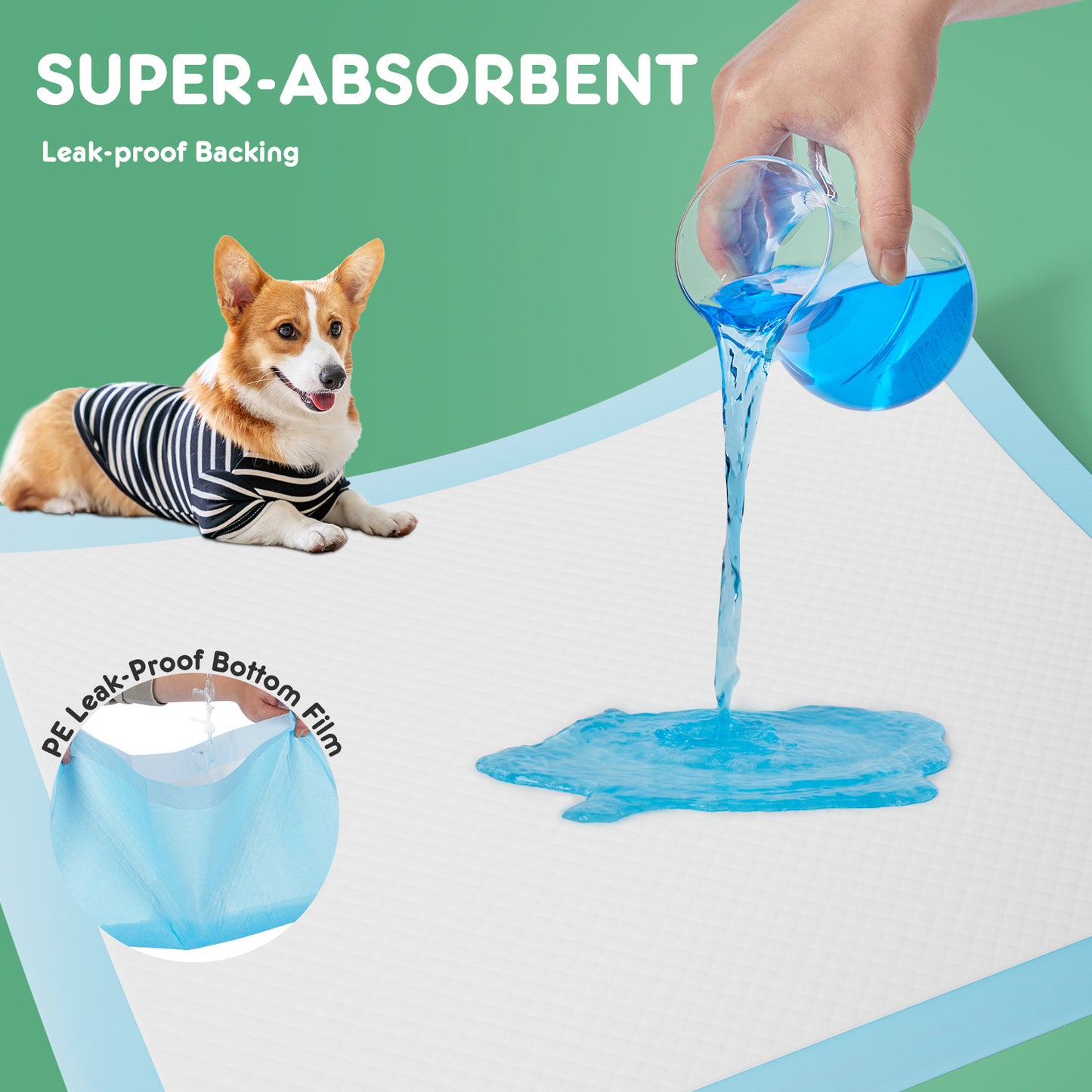 Leak-Proof Disposable Puppy Pads – Quick-Drying, Ultra-Absorbent Dog Pee Pads for Training & Home Use