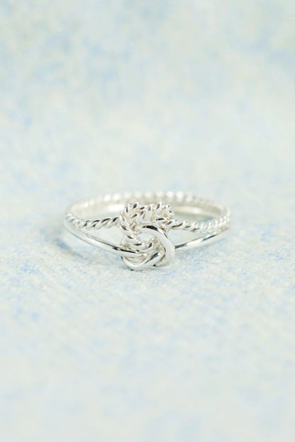 925 Sterling Silver Knotted Ring – Adjustable & Elegant Ring