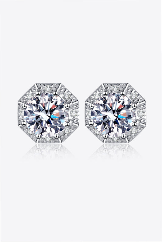 2 Carat Moissanite 925 Sterling Silver Stud Earrings - Swift Pickup