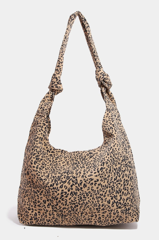 Fame Leopard Knotted Strap Shoulder Bag - Swift Pickup